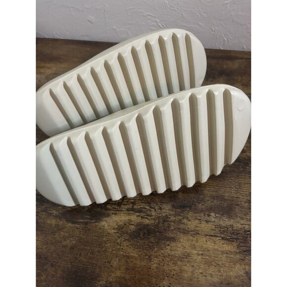 Adidas Men’s Foam Slide Sandals in Cream